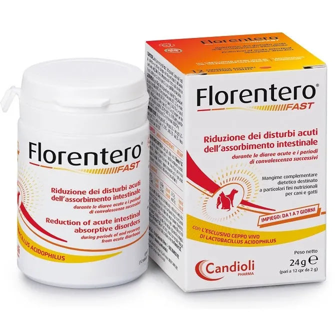 FLORENTERO FAST (12 cpr) – Regolatore flora intestinale cani e gatti