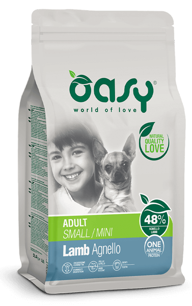 OASY ONE PROTEIN ADULT SMALL AGNELLO - Alimento completo per cani adulti di taglia piccola