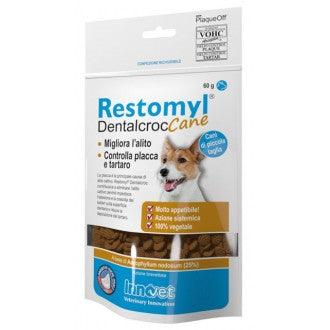 RESTOMYL DENTALCROC CANE TAGLIA PICCOLA (60 gr) – Combatte placca, tartaro e alito cattivo - Sarda Zootecnica