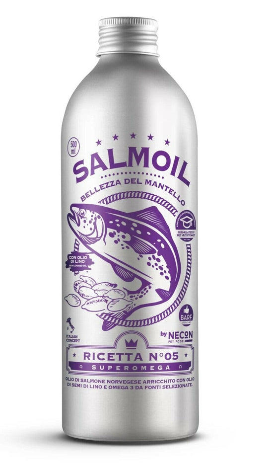 salmoil ricetta 5 per un mantello sempre perfetto, flacone da 500 ml