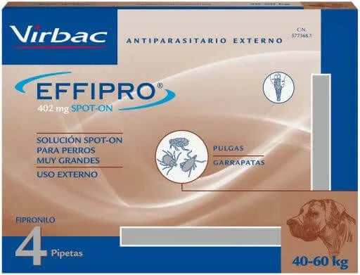 EFFIPRO 40-60 kg 4 pipette – Efficace contro pulci, zecche e pidocchi - Sarda Zootecnica
